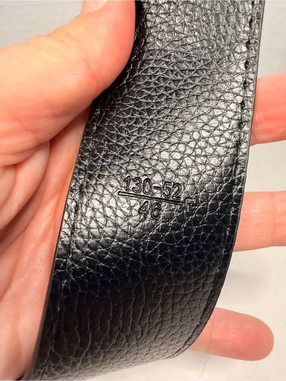 Louis Vuitton Monogram Embossed Black Leather Belt with Matte Black LV